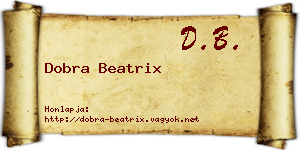 Dobra Beatrix névjegykártya