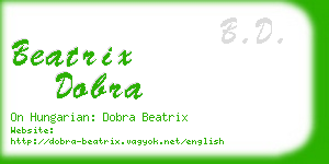 beatrix dobra business card